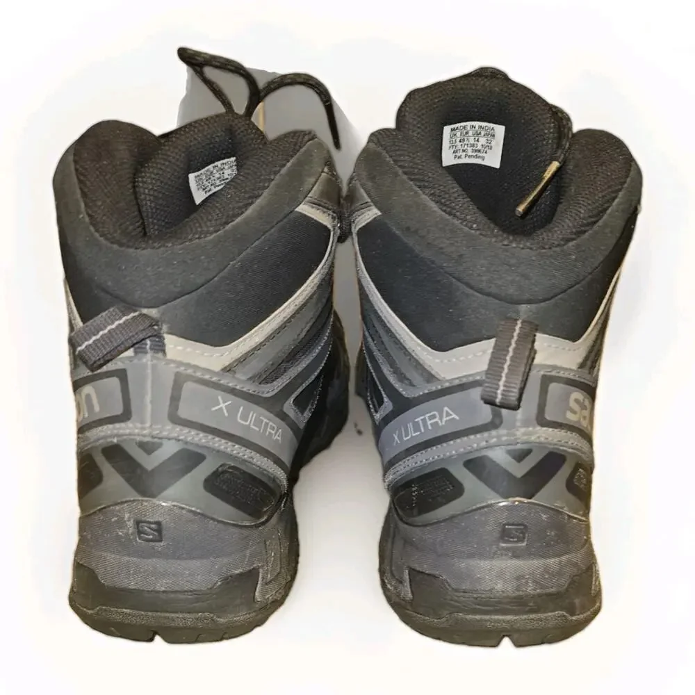 Salomon X Ultra 3 Mid GTX Gore-Tex Hiking Boots Black Men’s Size 14